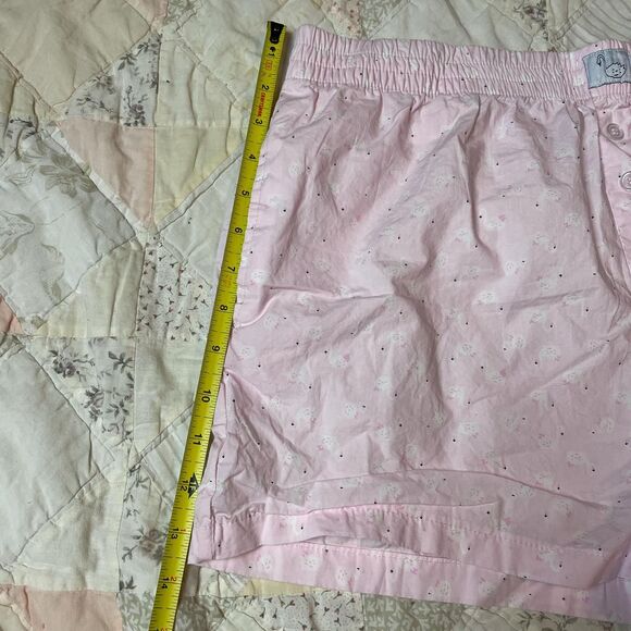 better together women’s light pink 100% cotton goose print boxers size large - Picture 4 of 6